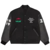 Denim Tears Peace Wreath Varsity Jacket Black