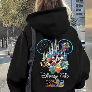 Disney Trip 2025 Black Mickey Mouse Hoodie