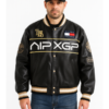 F1 The Movie 2025 Damson Idris Leather Varsity Jacket