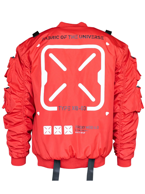 Fabric of the Universe XB-03 Red Bomber Jacket