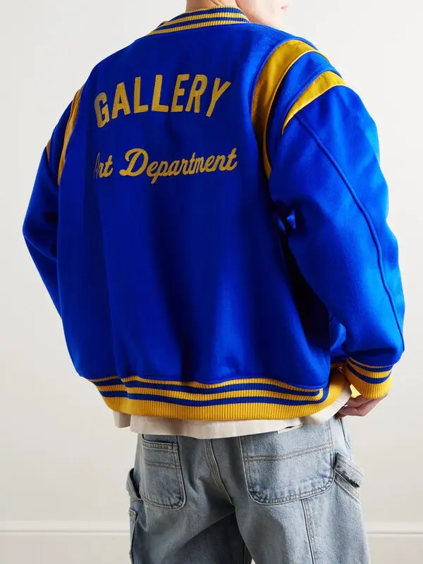 Gallery Dept. Student Varsity Jacket Blue Yellow