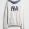 Gap × Malbon Heavyweight French Terry Logo Hoodie Grey