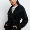 Gina Tricot High Neck Short Black Jacket