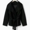 Gina Tricot High Neck Short Jacket Black