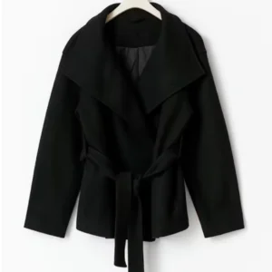 Gina Tricot High Neck Short Jacket Black