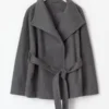 Gina Tricot High Neck Short Jacket Grey