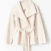 Gina Tricot High Neck Short Jacket White