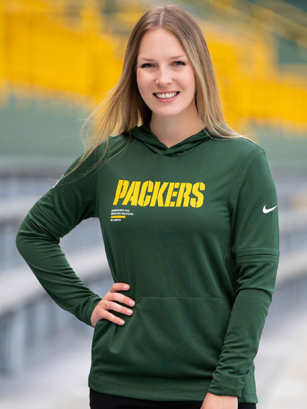 Green Bay Packers Nike Green Sideline Hoodie