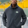 Green Bay Packers Nike Sideline Player Black Full Zip Hoodie