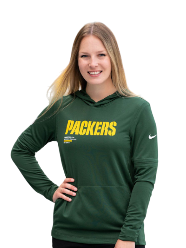 Green Bay Packers Nike Sideline Womens Hoodie Green
