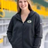 Green Bay Packers Nike Sideline Zip-Up Hoodie Black