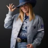 HOMAGE X Starter Dallas Cowboys Satin Jacket Grey