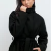 High Neck Short Gina Tricot Jacket Black