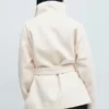 High Neck Short Gina Tricot Jacket White