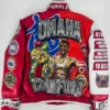 Jeff Hamilton x Purple World Champion Terence Allan Omaha Crawford Leather Jacket RedWhite