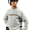 John Harbaugh Baltimore Ravens Grey Sweatshirt