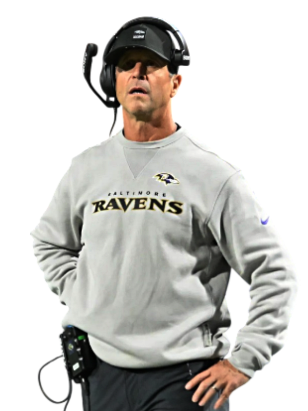 John Harbaugh Baltimore Ravens Grey Sweatshirt