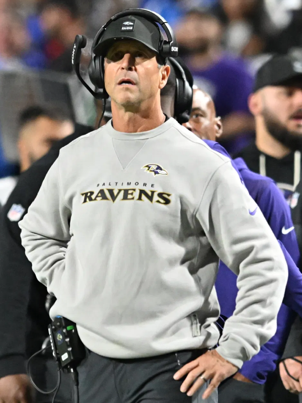 John Harbaugh Ravens Sweatshirt Grey