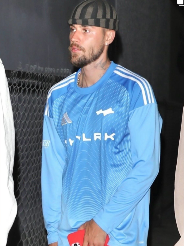 Justin Bieber Skylrk x Adidas Long Sleeves Jersey Blue