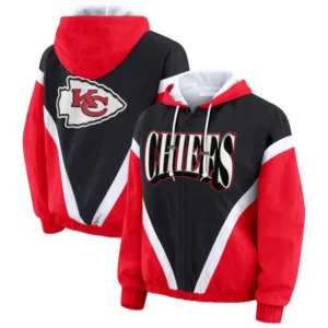Kansas City Chiefs Erin Andrews Retro Crinkle Full-Zip Hoodie