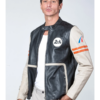 Karl 24H Le Ecru mans black Leather Jacket