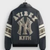 Kith & AVIREX for the New York Yankees Leather Bomber Jacket Blue