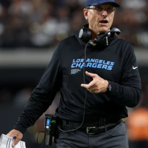 Los Angeles Chargers Jim Harbaugh Black Long Sleeve Hoodie T-Shirt