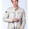 McQueen Dennis 2 ECRU Leather Jacket