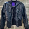 Miley Cyrus Max Azria Crop Leather Jacket