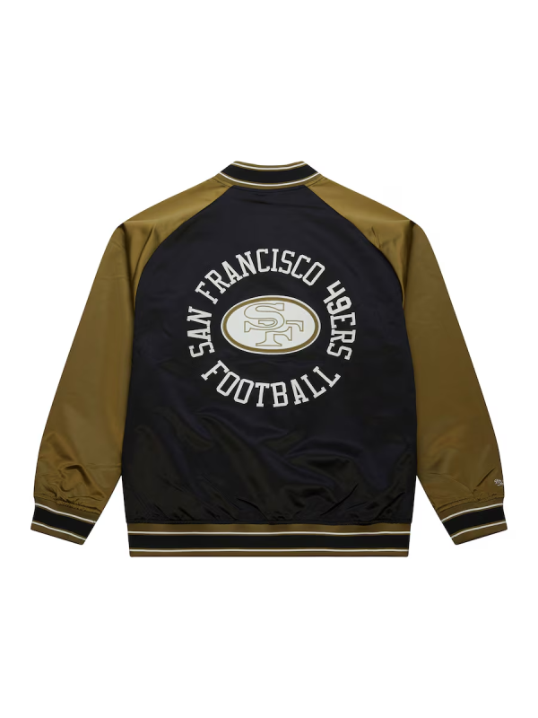 Mitchell & Ness San Francisco 49ers Double Clutch Raglan Jacket - Image 2
