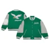 Mitchell & Ness Philadelphia Eagles Kelly Green Varsity Jacket