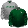 Mitchell & Ness Philadelphia Eagles Reversible Jacket Green & Grey