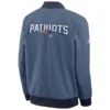 New England Patriots Nike Blue Rivalries Sideline Bomber Jacket 2025