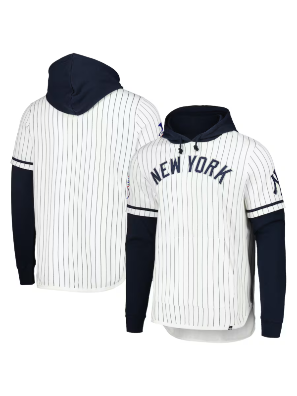 New York Yankees Jersey Hoodie White