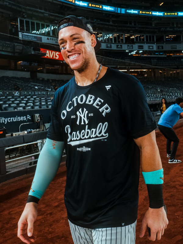 New York Yankees October Baseball 2025 T-shirt Black