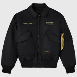 OVO Alpha Industries Bomber Jacket Black