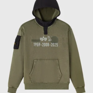 OVO Alpha Industries Garment Dyed Hoodie