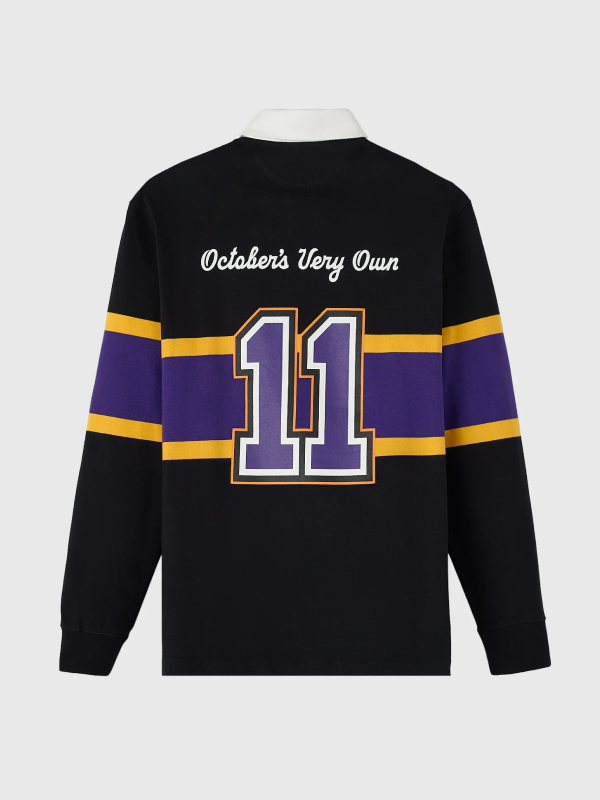 OVO Wilfrid Laurier University Rugby Black Polo Shirt