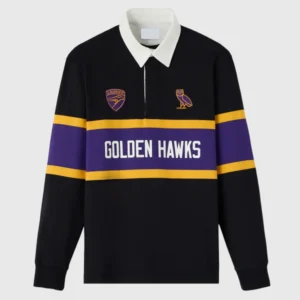 OVO Wilfrid Laurier University Rugby Polo Shirt Black