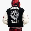 Peace Wreath Varsity Jacket Denim Tears