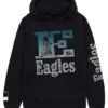 Philadelphia Eagles Aleali May x No Caller ID Black Stacked Hoodie
