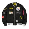 Pittsburgh Steelers New Era x Alpha Industries MA-1 Bomber Jacket Black
