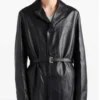 Prada Nappa Leather Black Coat