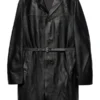 Prada Nappa Leather Coat Black