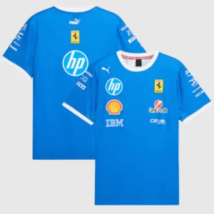Scuderia Ferrari 2025 Team Special Edition Monza T-Shirt - Blue