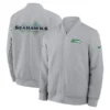 Seattle Seahawks Nike 2025 Rivalries Sideline Bomber Jacket Grey