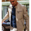 Steve McQueen Dennis ECRU Leather Jacket