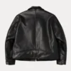 Stussy Black Leather Biker Jacket