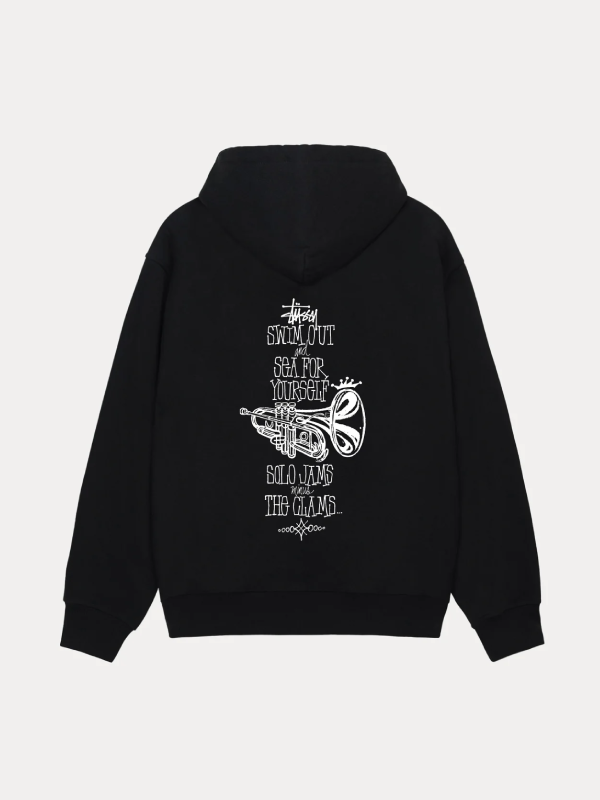 Stussy Swim Out Black Zip-Up Hoodie