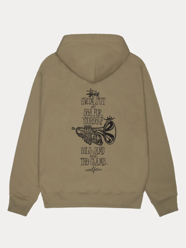 Stussy Swim Out Green Zip-Up Hoodie